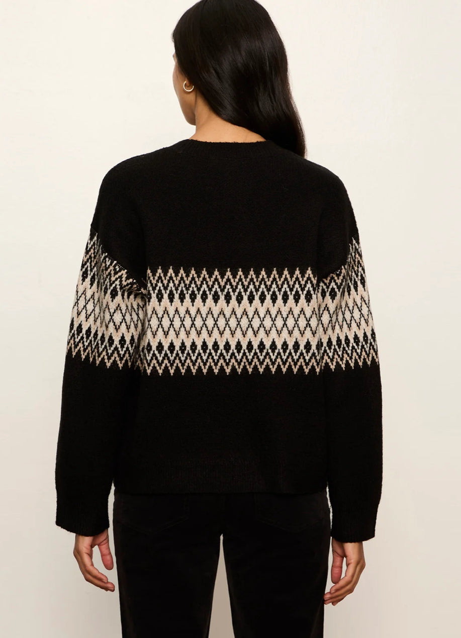 Sanctuary Argyle Pullover Black