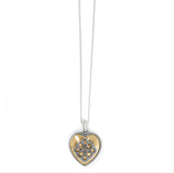 Brighton Interlok noir reversible heart necklace jm7419