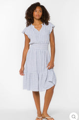 Velvet Heart SHIRI BLUE STRIPE DRESS