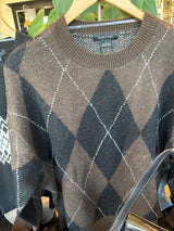 sanctuary Argyle brownish sweater