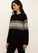 Sanctuary Argyle Pullover Black