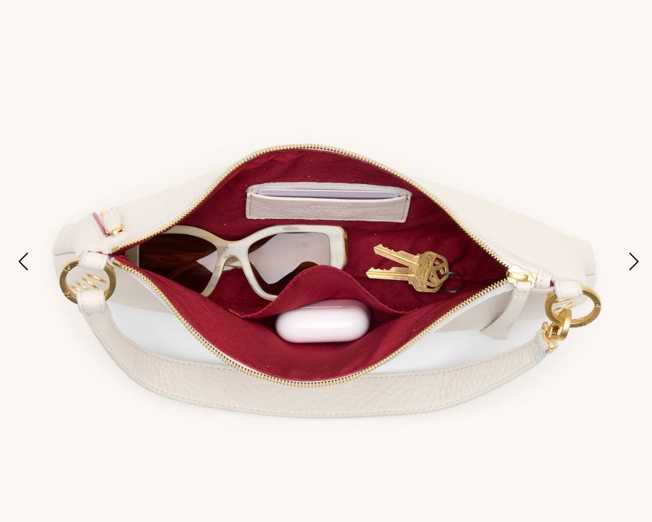 Hammitt Kyle Med -Calla Lilly White brushed Gold