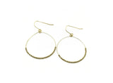 Erin Gray GOLD-FILLED SIMPLE BEADED HOOP DANGLERS - WATERPROOF