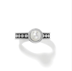 Brighton Pebble Dot Pearl Slim Band Ring J63123