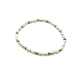 Erin Gray Rice Pearl Bracelet with 3 mm 14k gold filled beads