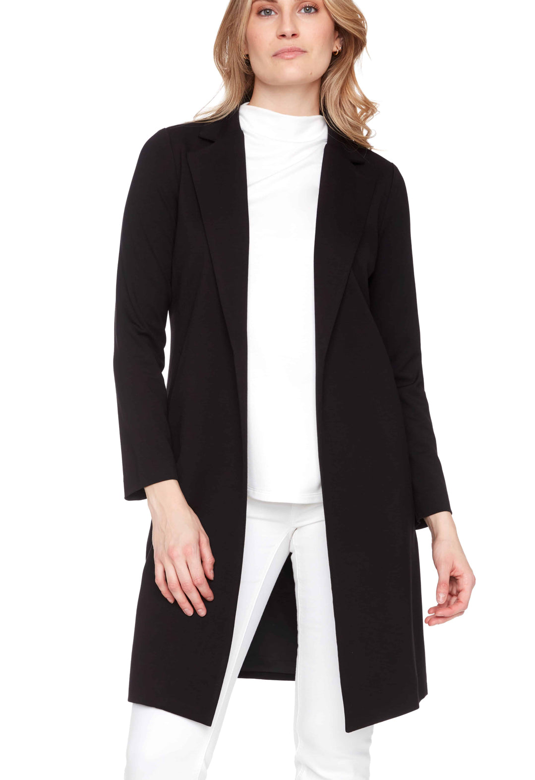Up! Black light, Ponte lined long jacket