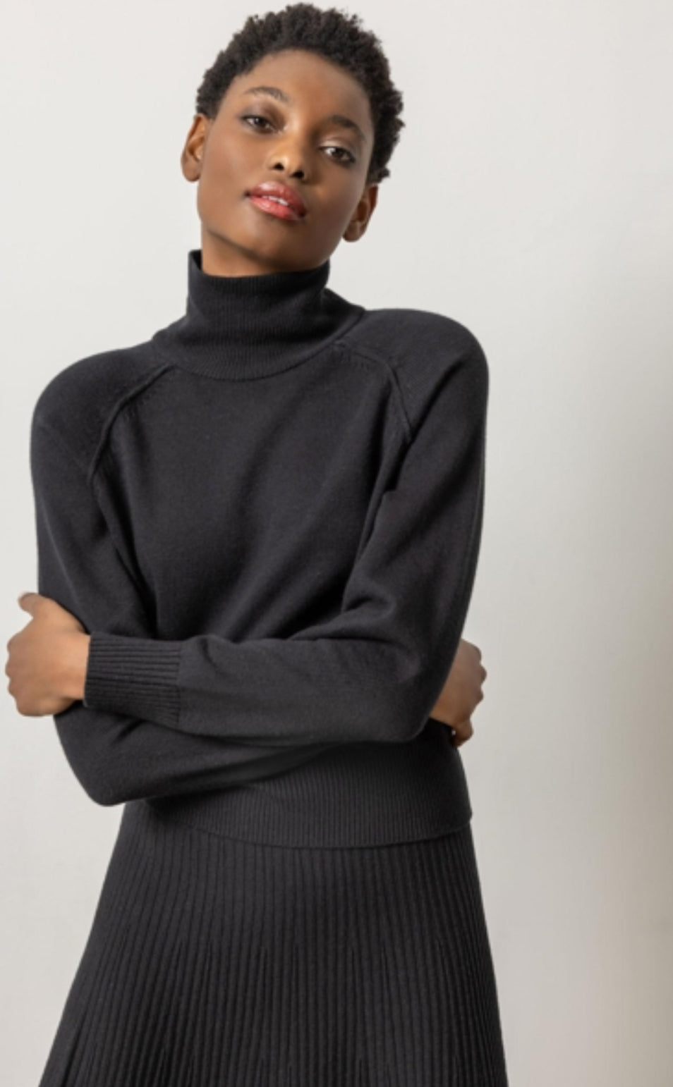 Lilla P Raglan turtleneck sweater