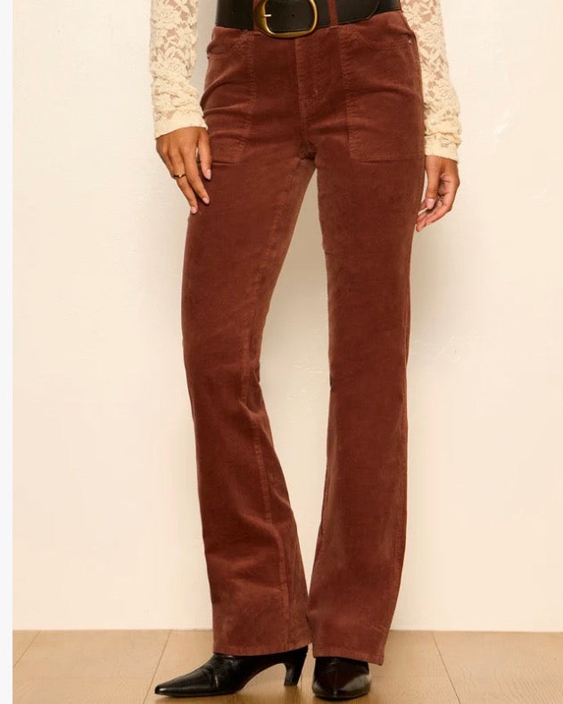 Sanctuary Play Date Corduroy Bootcut Burnt Cocoa