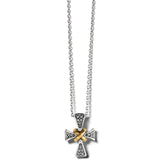 Brighton Meridian Two Tone Mini Cross Necklace JM7290