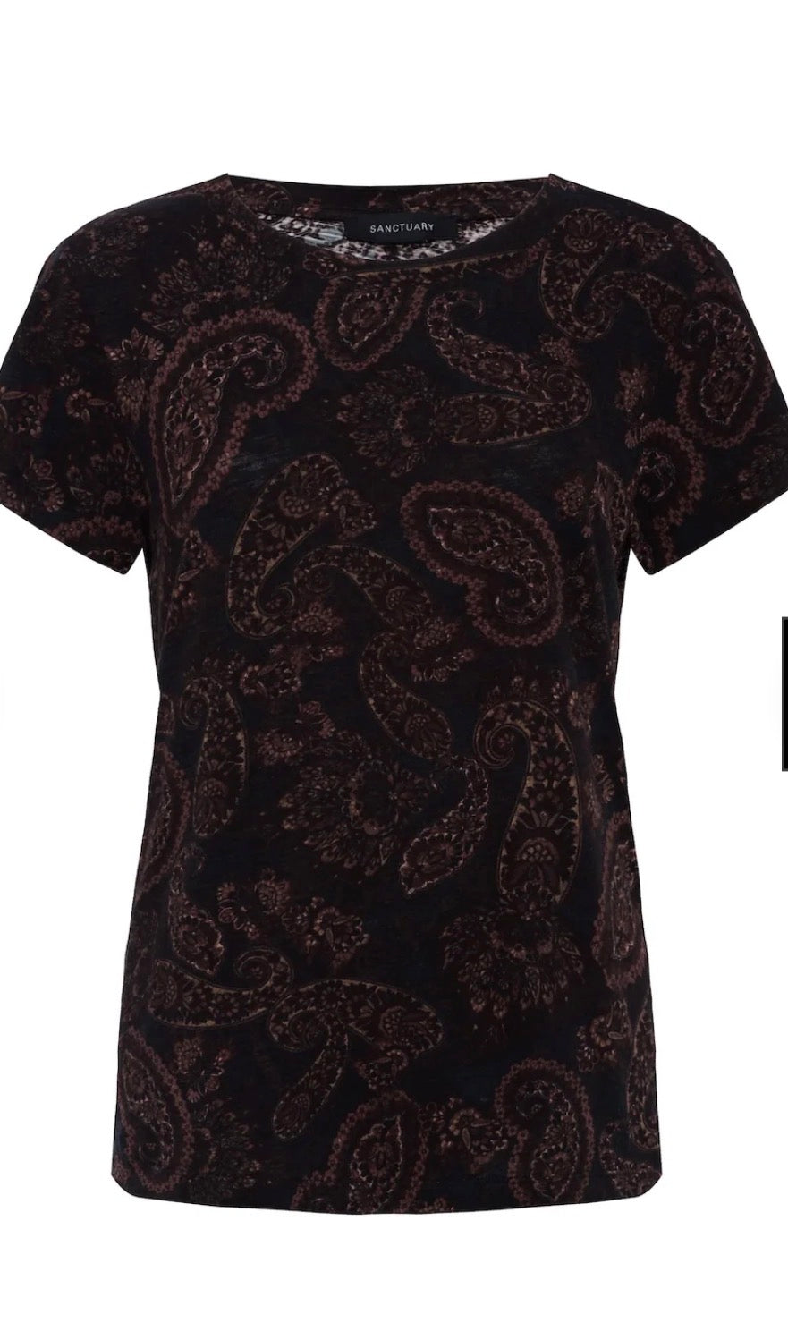 Sanctuary the Perfect Tee Cocoa Paisley