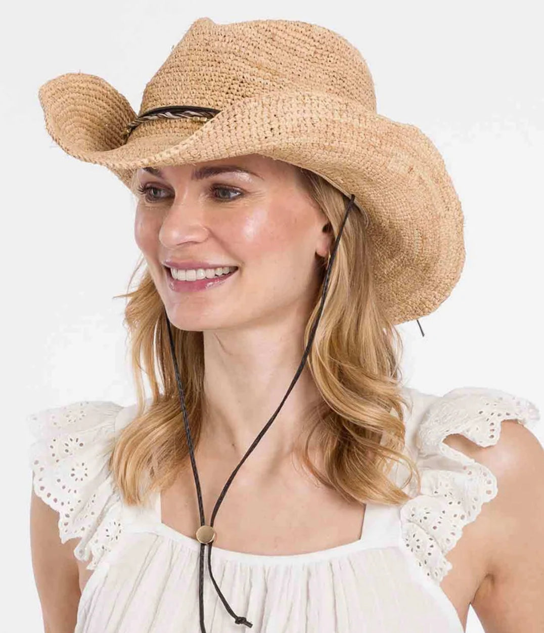 MOLDABLE LOEVENICH COWBOY HAT WITH CHIN STRAP

100% straw