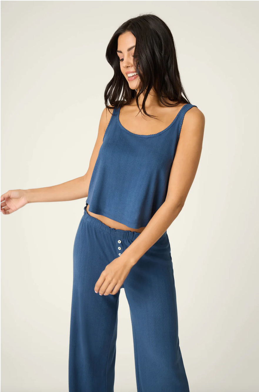 Pointelle Essentials Deep Sea PJ Set