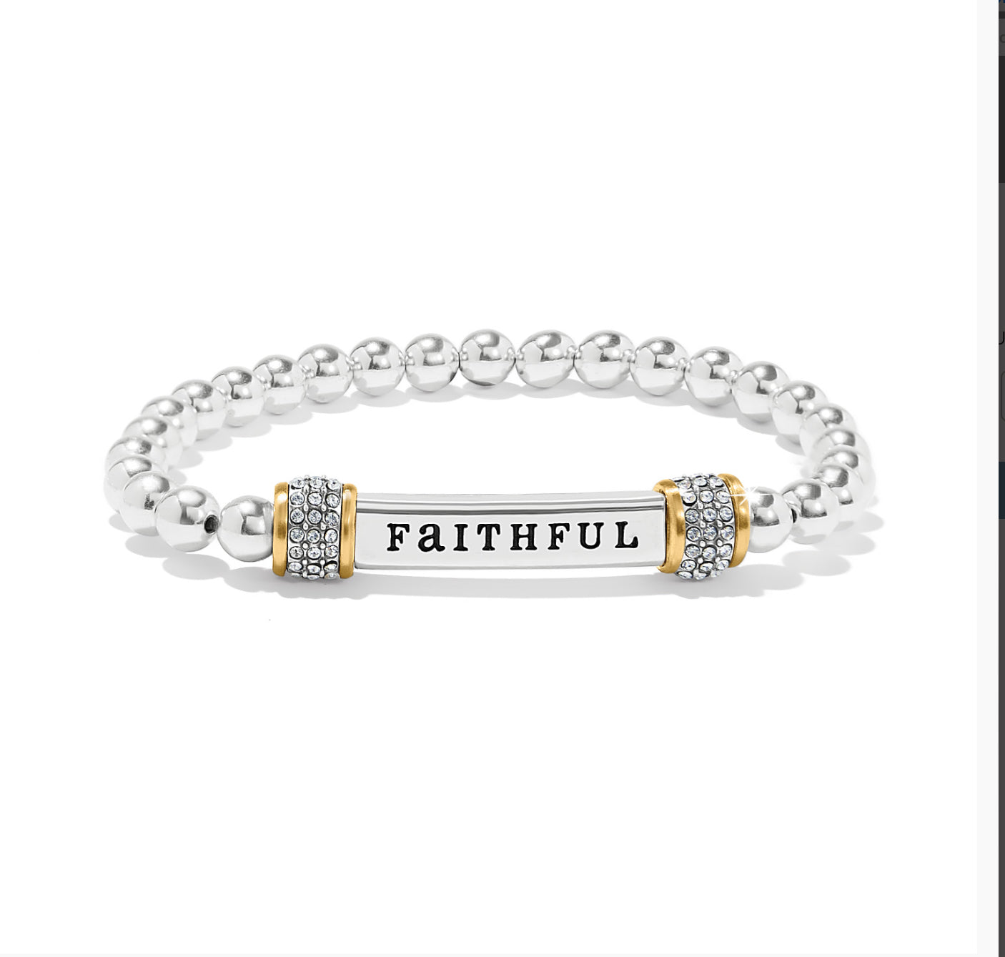Brighton Meridian Faithful 2 Tone Stretch Bracelet
