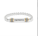 Brighton Meridian Faithful 2 Tone Stretch Bracelet