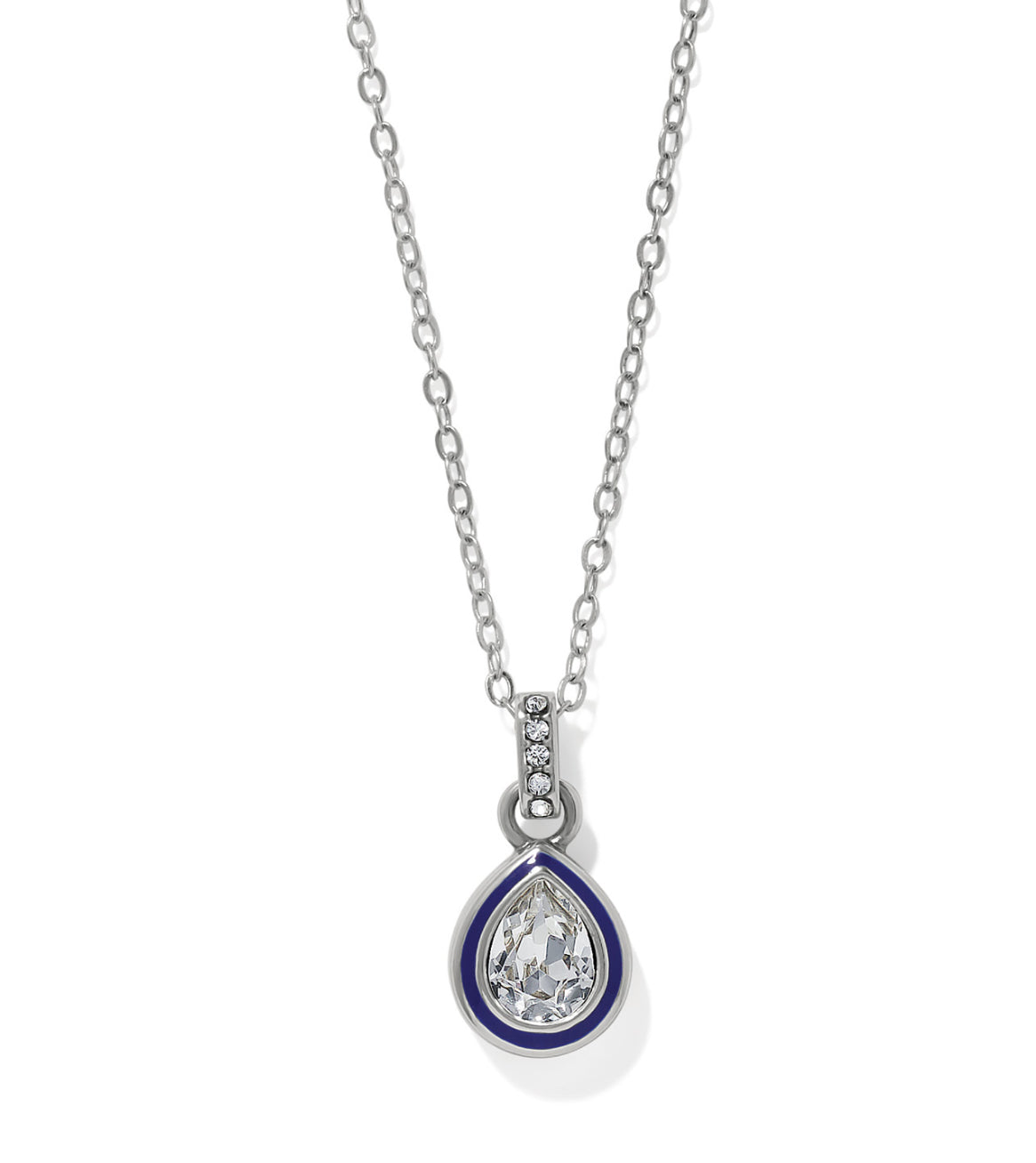 Brighton HaloGemma Petite Heart Aqua necklace