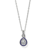 Brighton HaloGemma Petite Heart Aqua necklace