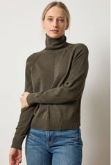 Lilla P Relaxed Turtleneck Sweater Fir