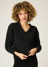 PJ Salvage cozy cable knit top