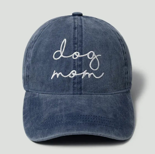 Dog mom script baseball hat