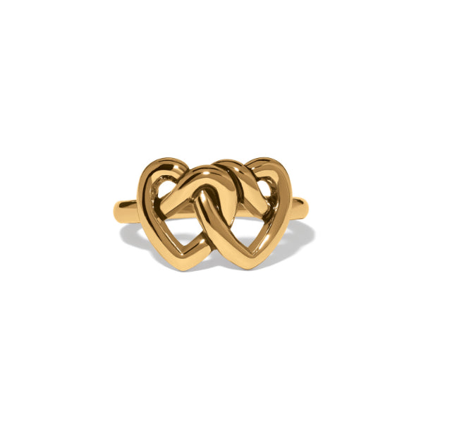 Brighton Interlok hearts Ring gold