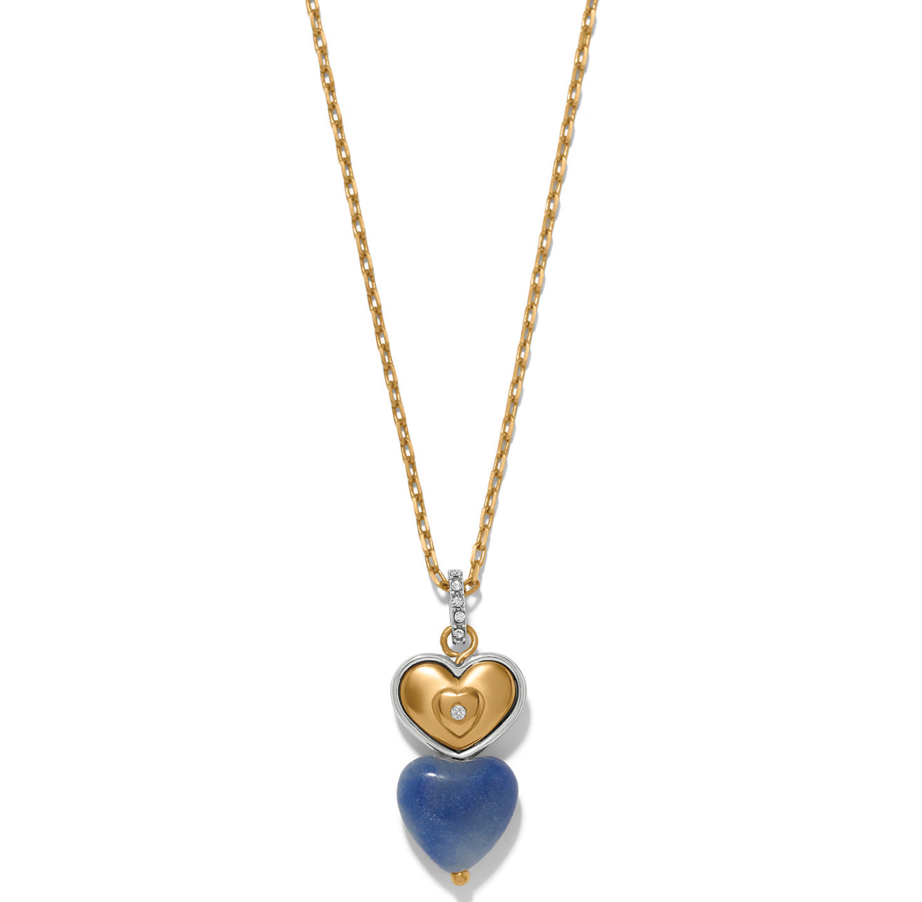 Brighton One Heart Duo Heart Petite Necklace