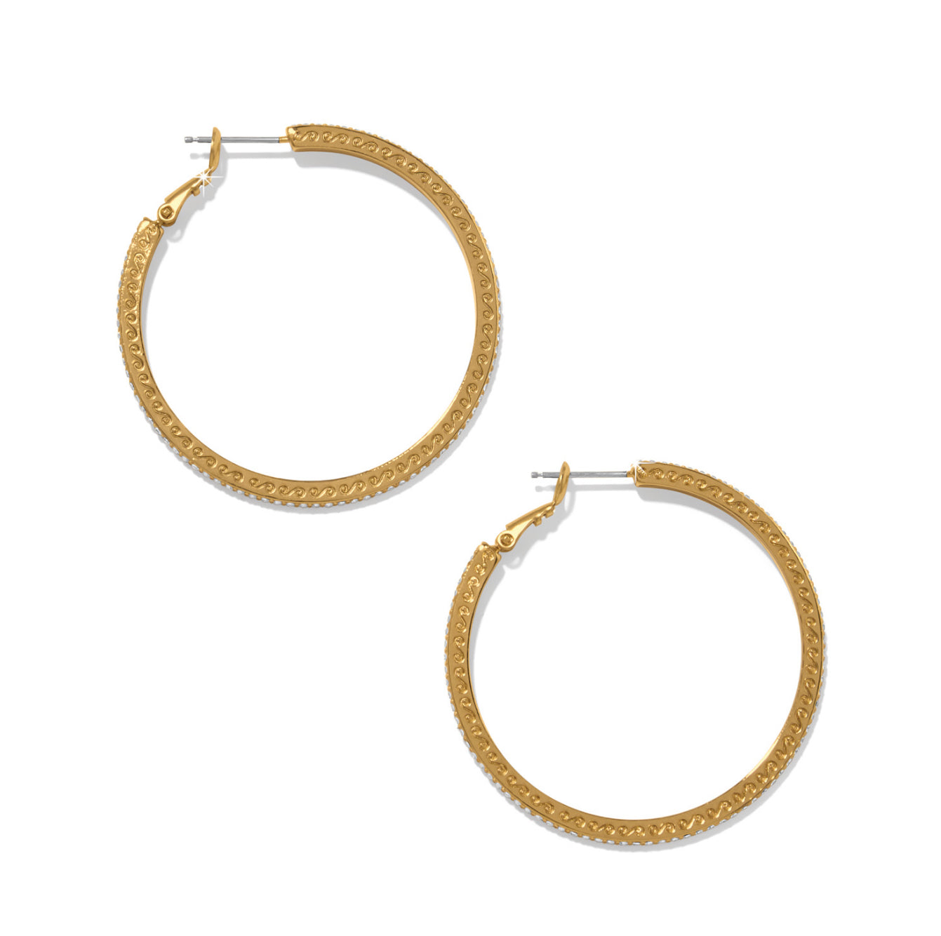 Brighton Meridian Eclipse Thin Large Hoop Earrings