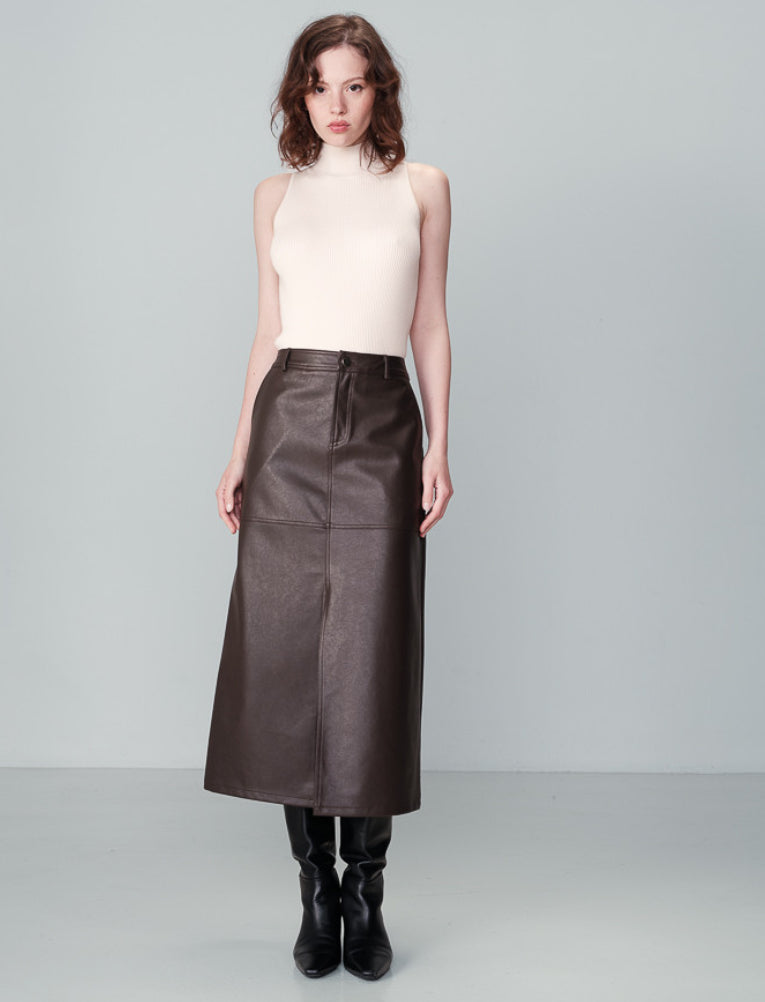 Grace & Mila Faux Leather Skirt