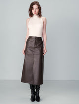 Grace & Mila Faux Leather Skirt