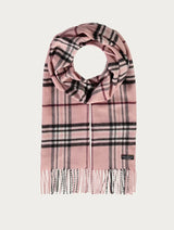 Fraas Cashmink scarf pink plaid