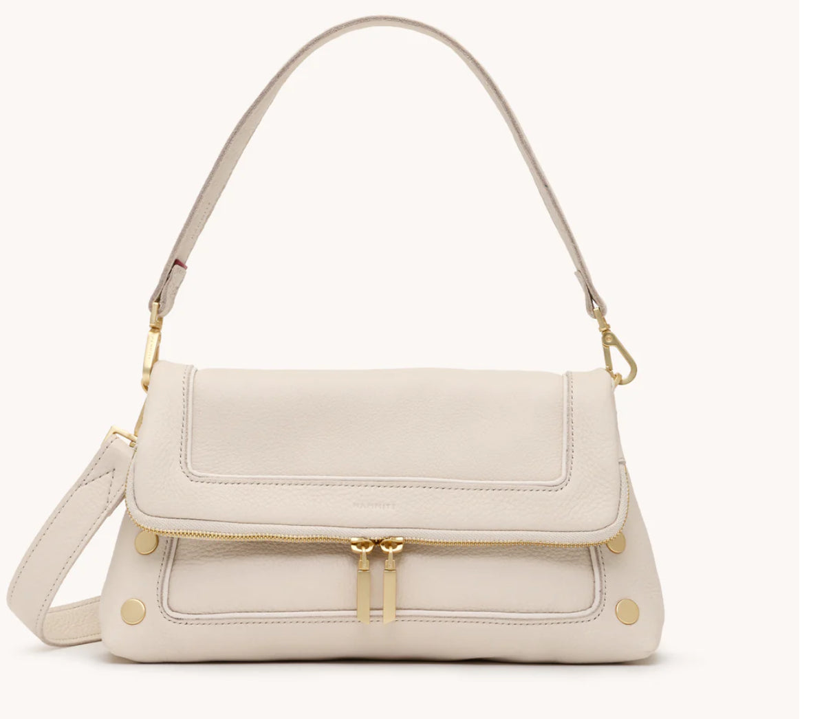 Hammitt Beverly catamaran cream purse