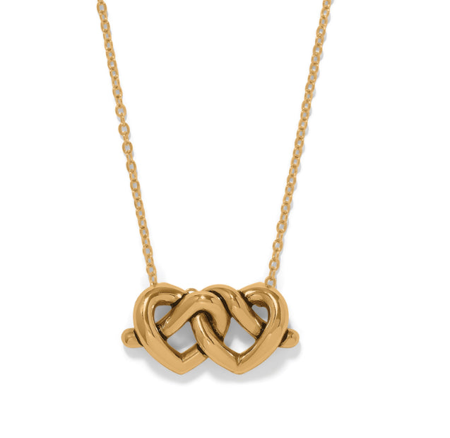 Brighton Interlock Hearts gold necklace JM0295