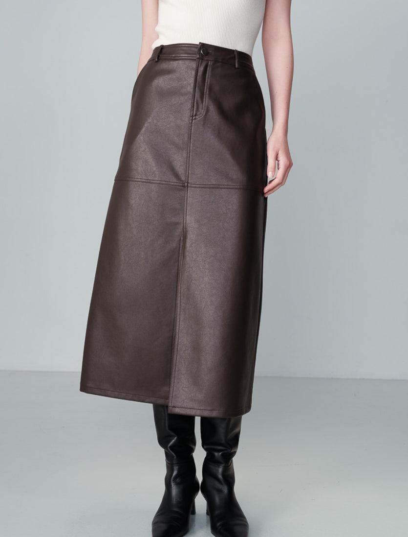 Grace & Mila Faux Leather Skirt