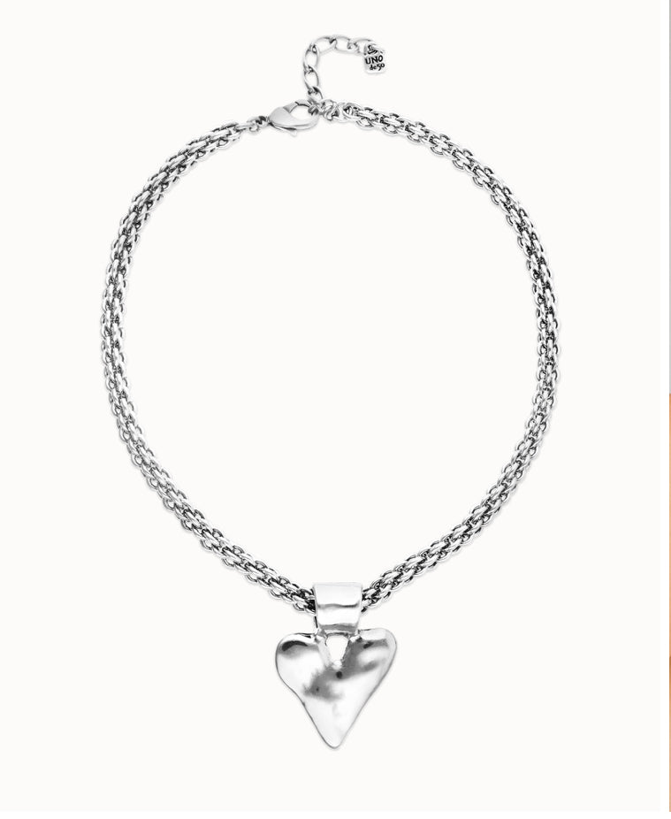 Uno de 50 large heart necklace