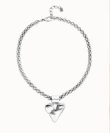 Uno de 50 large heart necklace