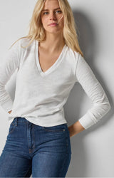 Lilla P Long Sleeve V neck top