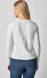 Lilla P Long Sleeve V neck top