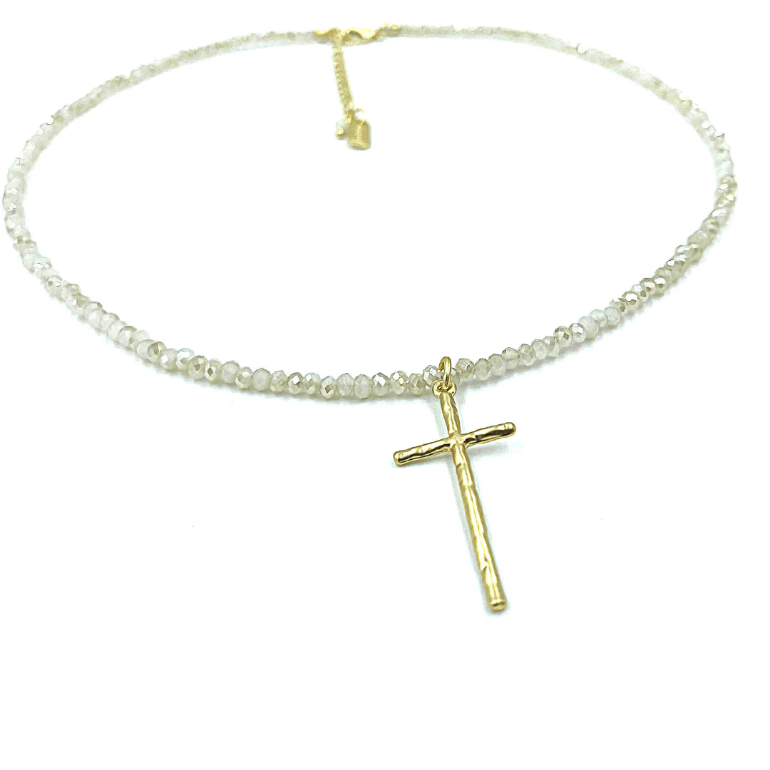 Erin Gray Hammered Cross Necklace
