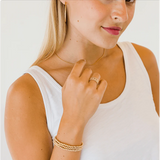 Erin Gray 4mm 14k Gold Filled Karma waterproof bracelet 7"