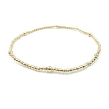 Erin Gray 2mm Gold Filled Waterproof Karma bracelet (with twelve 4mm) 7”