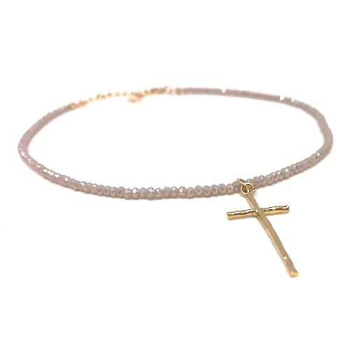 Erin Gray Hammered Cross Necklace