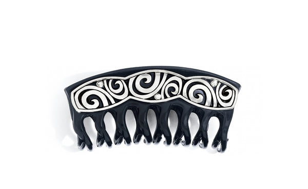 Brighton Black London Groove lrg Hair Clip J81833