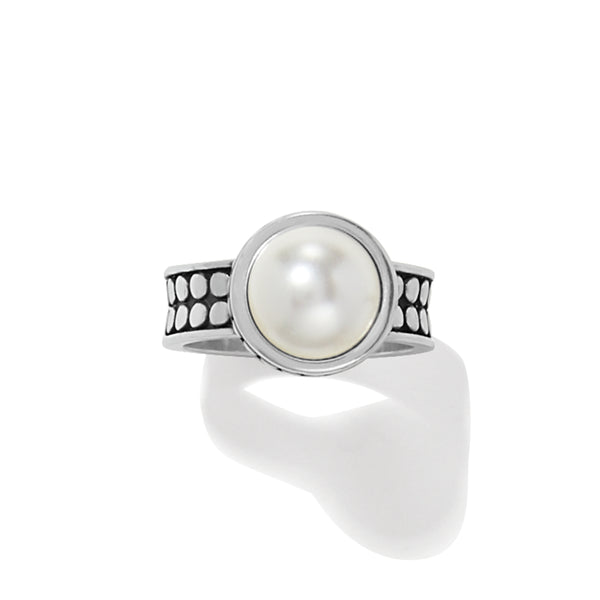 Brighton Pebble Dot Pearl Wide Band Ring J63093