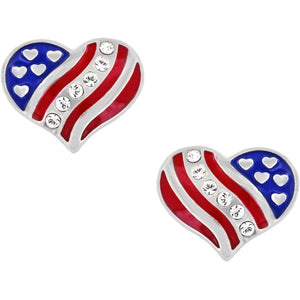 Brighton Hearts and Stripes Mini Post Earrings J22053