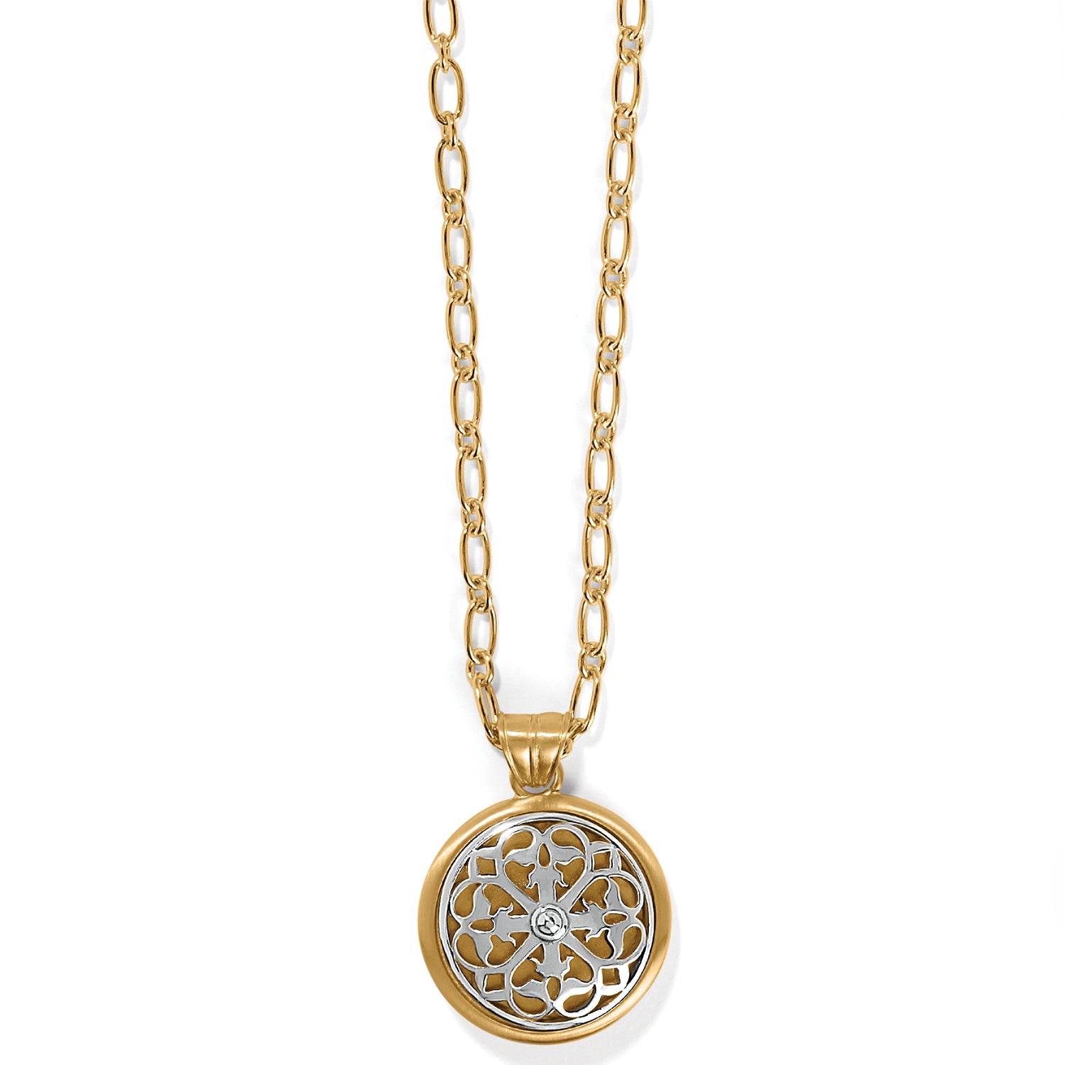 Brighton Ferrara Two Tone Luce Large Pendant Necklace JM7439