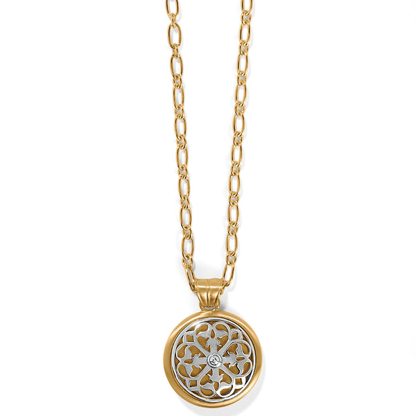 Brighton Ferrara Two Tone Luce Large Pendant Necklace JM7439