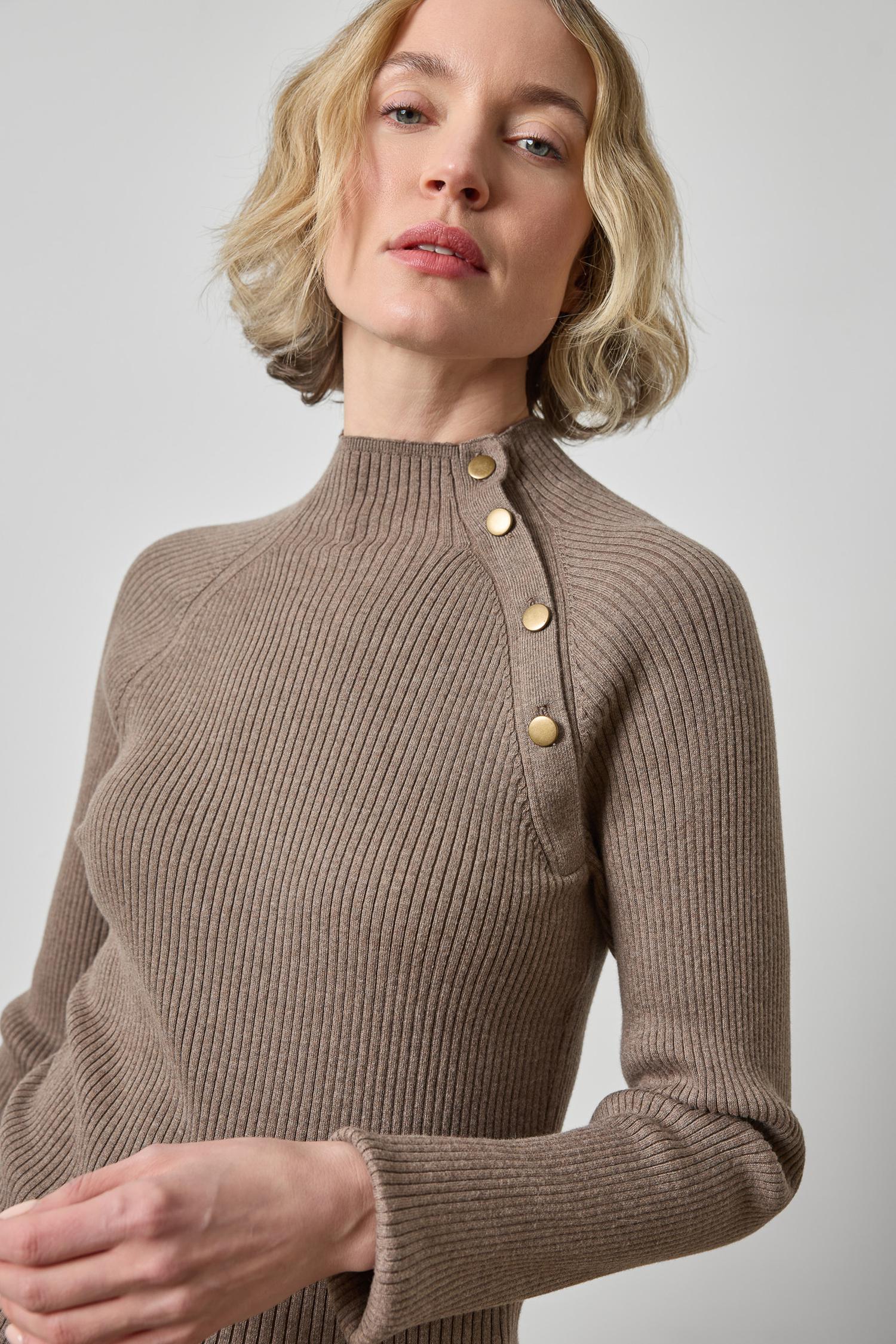Lilla P Button Neck Sweater