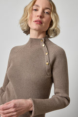 Lilla P Button Neck Sweater