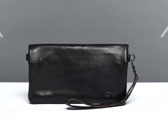 Cadence Genuine Leather Handbag in Black Lux, Bed Stu