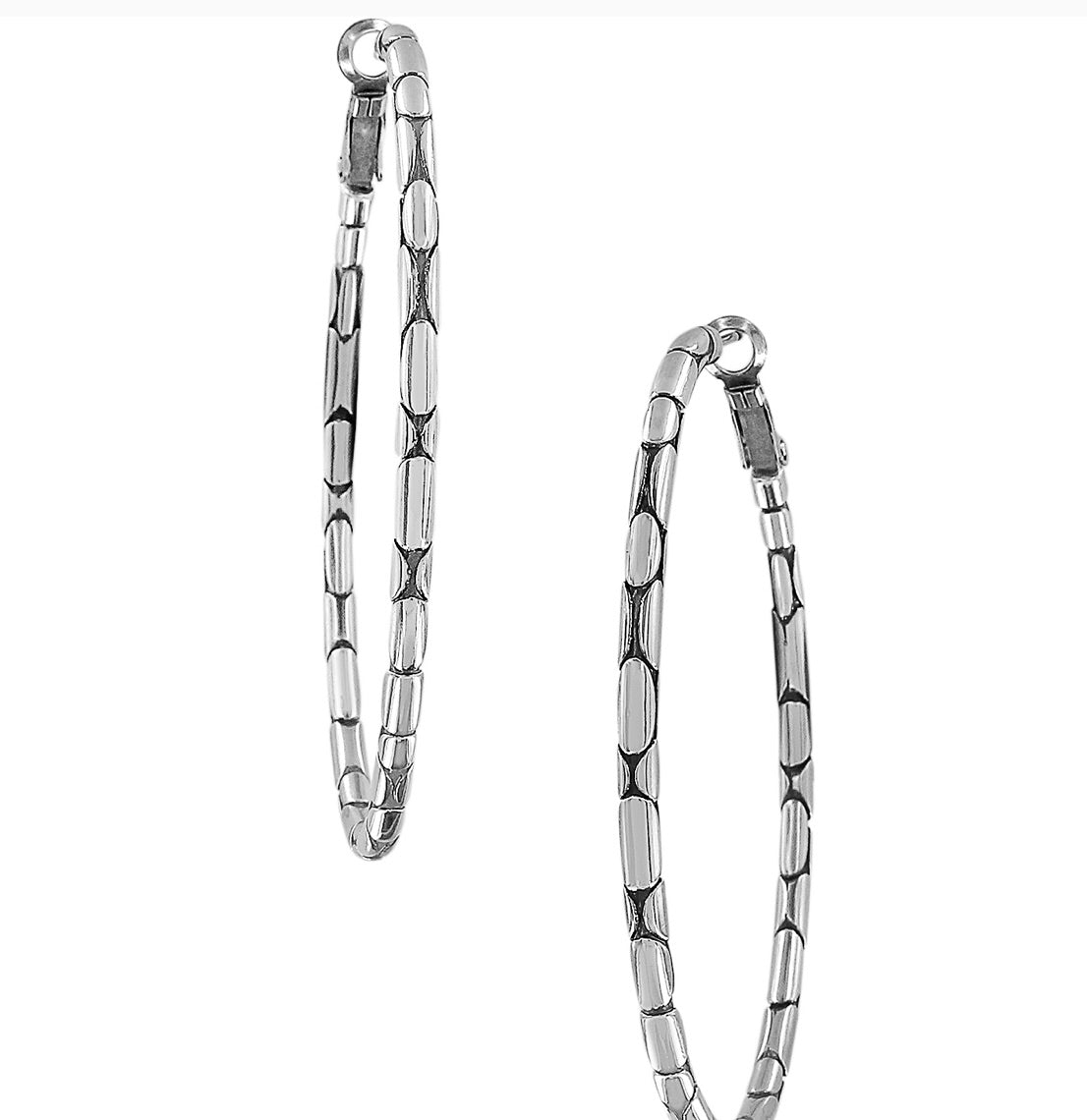 Brighton Pebble Large Oval Hoop Earrings JA5400