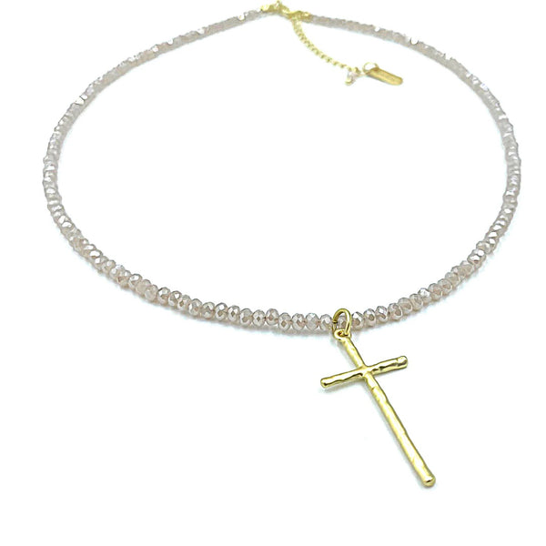 Erin Gray Hammered Cross Necklace